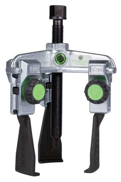 KUKKO 3-armiger Universal-Abzieher mit schmalen, schnellverstellbaren Abzugshaken, bis 375 mm Spannweite, 200 mm Spanntiefe, 30-30xS