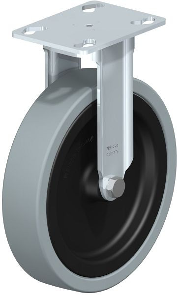 Blickle BKPA-VPA 150G Apparate-Bockrolle mit Anschraubplatte, Vollgummi, Grau, 288266