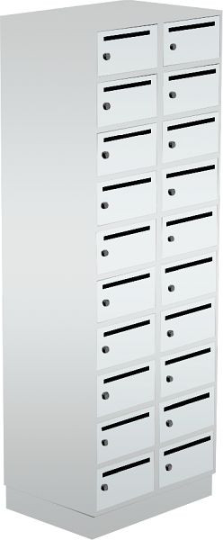 Eurobox Postverteilerschrank, 2 Abteile 20 Fächer mit Schlitz, OF/2023/04/00369, 0950-035210