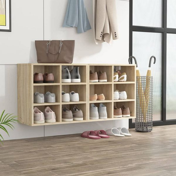 vidaXL Schuhregale 2 Stück Sonoma-Eiche 52,5x30x50 cm, 808691