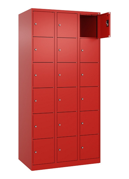 C+P Schließfachschrank Evolo PLUS, 18 Fächer, 1850x900x500mm, 3020/3020, 049000-306 S10025