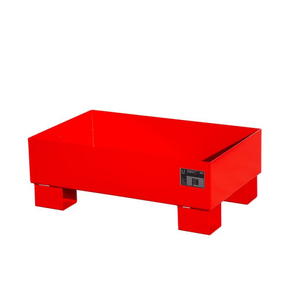 STEIN HGS Auffangwanne AW 60, 65 Liter, RAL 3000 feuerrot, Gesamthöhe 290 mm, lackiert, Kleingebinde, ohne Gitterrost, 79186.0002