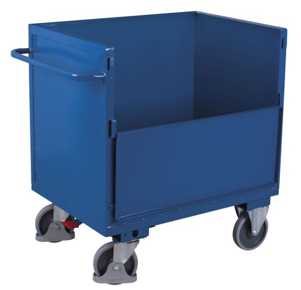 VARIOfit Blechkastenwagen fest verschweißt, Ladefläche: 1.190 x 790 mm, RAL 5010 enzianblau, sw-800.414