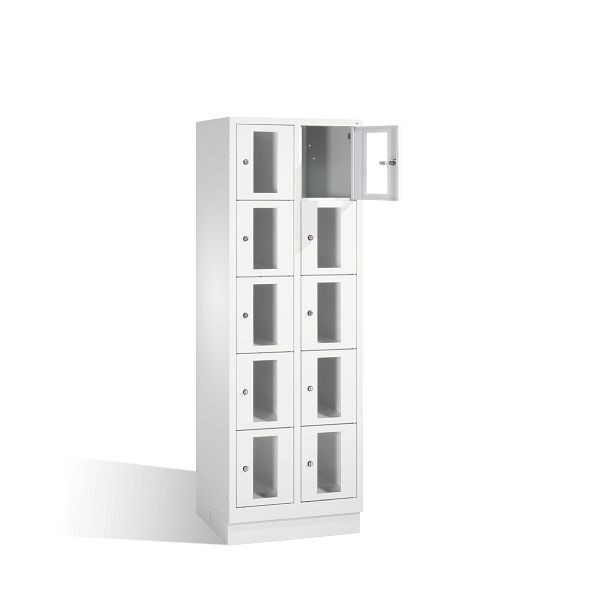 C+P Schließfachschrank Classic, H1800xB610xT500mm, Farbe: Lichtgrau, 8020A205 S10000