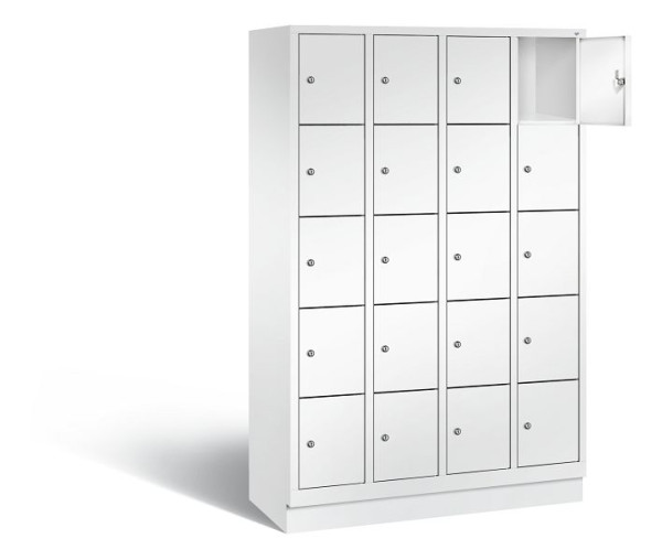 C+P Schließfachschrank Evolo, H1800xB1190xT500mm, Farbe: Verkehrsweiß, 48020-405 S10299