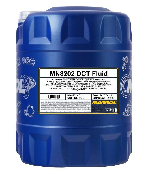 MANNOL Getriebeöl 8202 DCT Fluid, VE: 20 l, MN8202-20