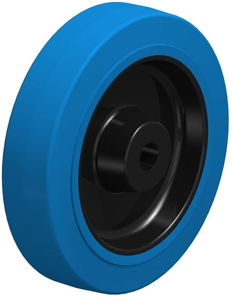 Blickle POEV 200/20XR-SB Rad aus Elastik-Vollgummi, Blau, 745281