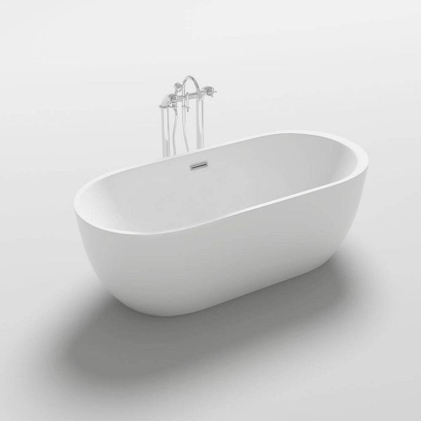 HOME DELUXE Freistehende Badewanne CODO - Weiß, 6832, 4058166011480