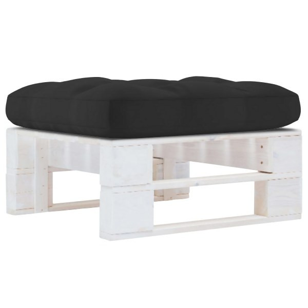 vidaXL Outdoor-Ottomane Paletten Imprägniertes Kiefernholz Weiß, 3066428