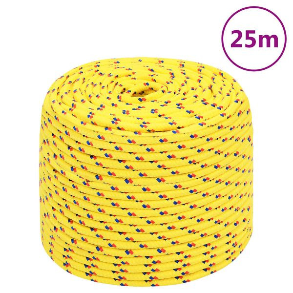 vidaXL Bootsseil Gelb 10 mm 25 m Polypropylen, Material: PP (Polypropylen), 152612