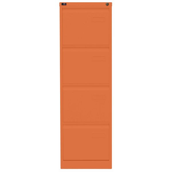 Bisley LIGHT Hängeregistraturschrank LIGHT, einbahnig, 4 HR-Schubladen, 603 orange, IPCCA14603