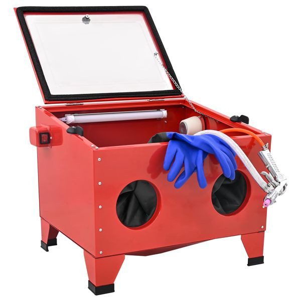 vidaXL Sandstrahlkabine 94,8 l, 125 PSI Kaltgewalzter Stahl, 42012444