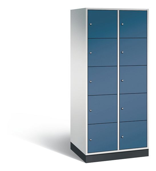 C+P XL-Schließfachschrank Intro, 10 Fächer, H1950B820T590 mm, Grau/Fernblau, 8570-203 S10058