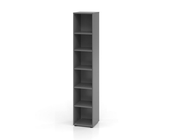 Hammerbacher Regal schmal 964RE, 6 OH, Korpus: Graphit, 40 x 40 x 215,4 cm (BxTxH), V964RE/G