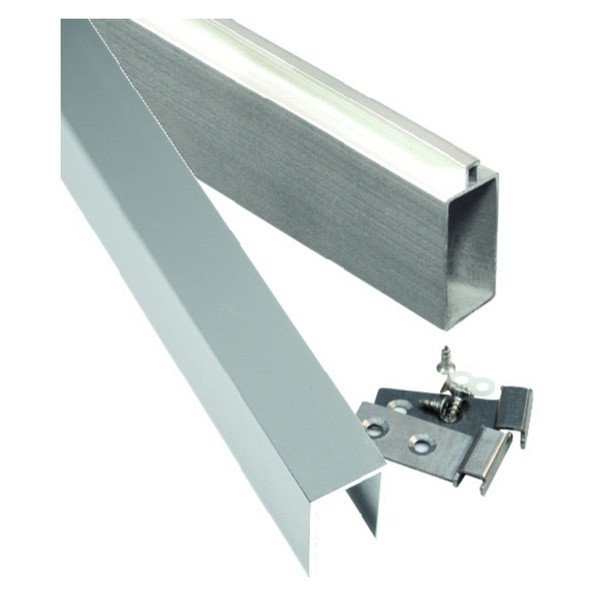 T&J ÖLAND-Serie Start- & Abschluß, 20 x 40 x 1790 mm, SILBER, Set aus Feder- und U-Profil, 44895