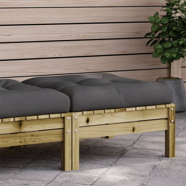 vidaXL Gartenhocker mit Kissen Kiefernholz Imprägniert, 838168
