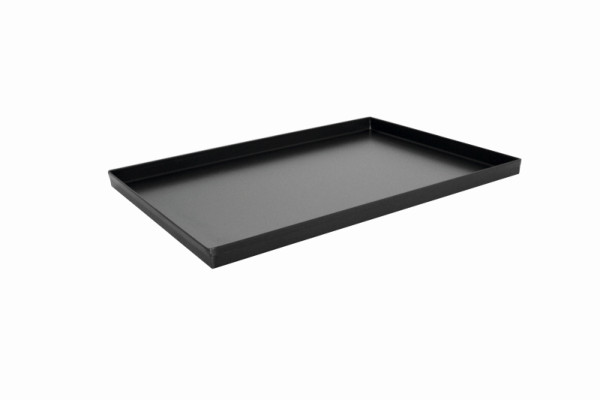 Schneider Pizzablech 340 x 450 mm, Höhe 25 mm, Material: Blaustahl, Stärke 10 mm, 997901