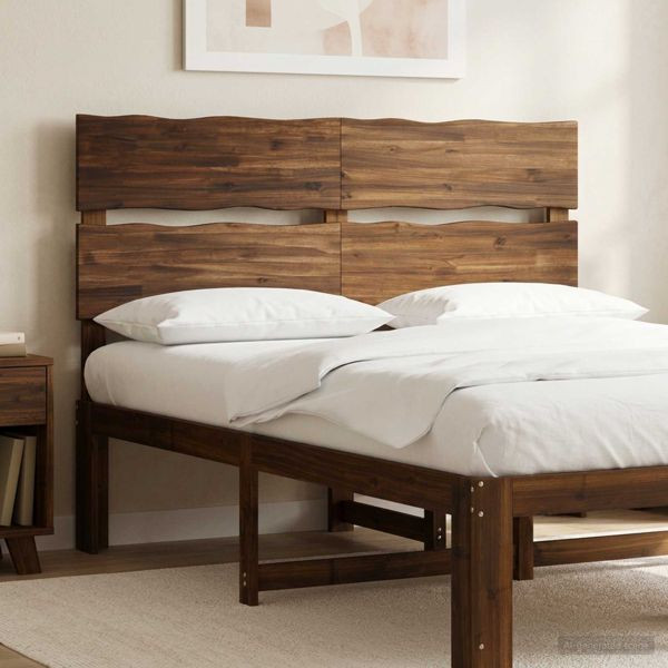vidaXL Kopfteil mit Live Edge ROSTOCK Dunkelbraun 135 cm, 903293