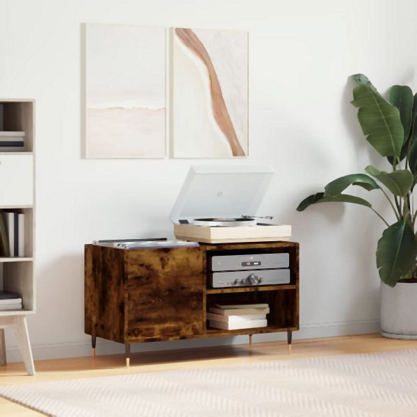 vidaXL Plattenschrank Räuchereiche 85x38x48 cm Holzwerkstoff, 831697