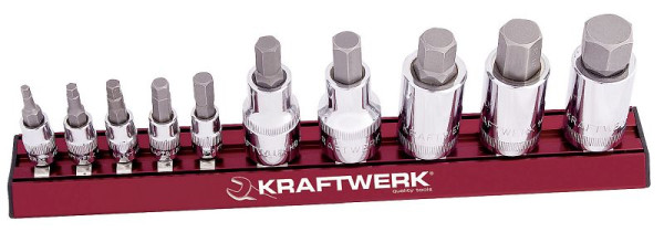 Kraftwerk Sechskant-Bit-Steckschlüssel-Satz 1/4" & 1/2", 10-tlg MAGALU, 99046