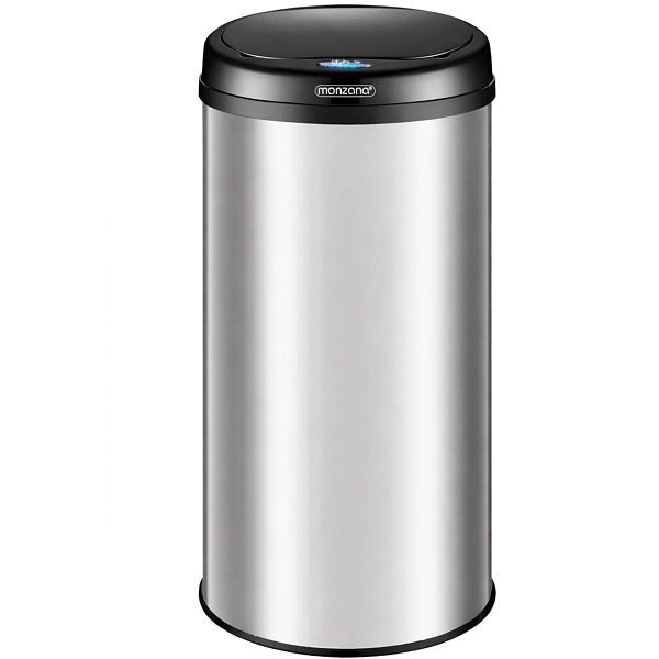 monzana Sensor Mülleimer Silber Edelstahl 30L, 109760, 4251776910550