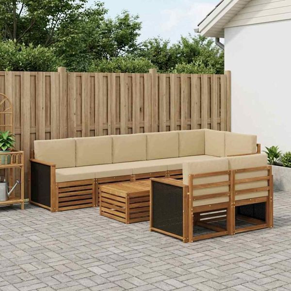 vidaXL Sofagarnituren Massivholz Akazie, 3384524, 8721288692634