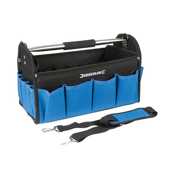 Silverline Strapazierfähige Werkzeugtasche mit verstärktem Boden, 400 x 200 x 255 mm, 748091