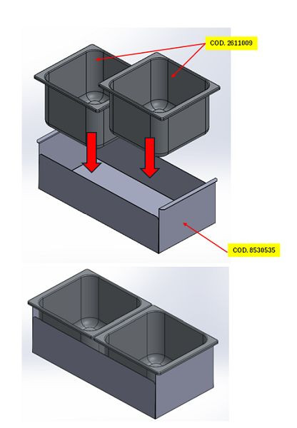 KBS Wanne für 2,5 L Eisschalen zu Mirabello Eistheke, 831808