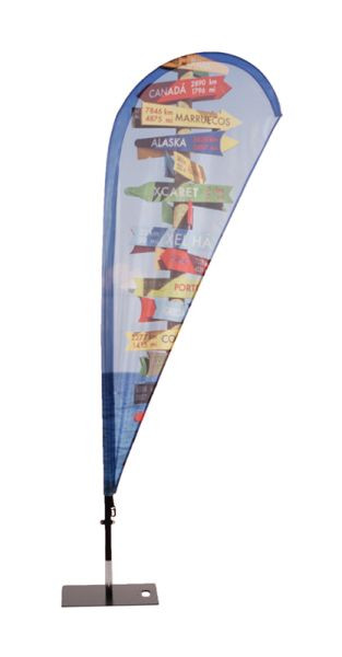 Showdown Displays Beachflag Glasfaser Wind/Tropfen-Form Medium, BFF-M
