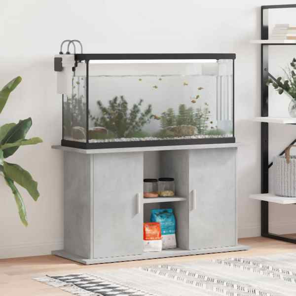 vidaXL Aquariumständer Betongrau 101x41x58 cm Holzwerkstoff, 833611