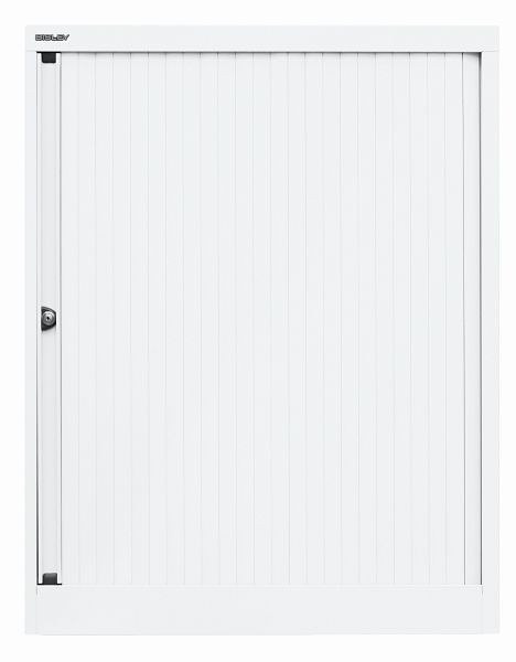 Bisley Rollladenschrank EuroTambour, 2 Fachböden, 2,5 OH, B 800 mm, Rollladen verkehrsweiß, Korpus verkehrsweiß, ET408102SPWW696