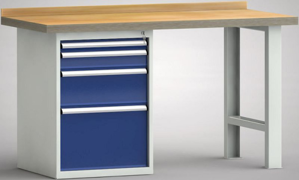 KLW Profi-Werkbank - 1500 x 700 x 840 mm L x T x H, WP515N-1500M45-E7020