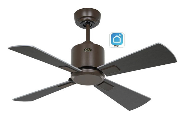 CasaFan Deckenventilator Eco Neo III 92 Lack bronze-Wenge/Lack silber WiFi, 949041W