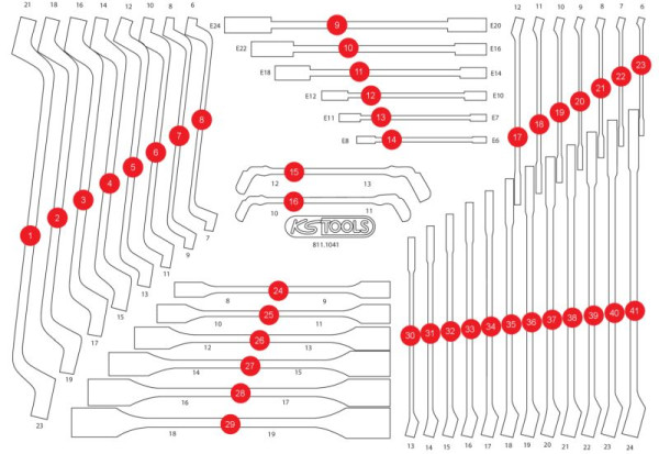 KS Tools Leere Schaumstoffeinlage zu 811.1041, 811.1041-97