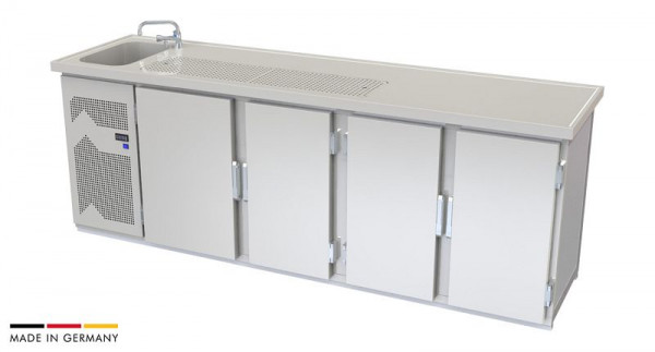 hefa Theke Brillant 26/1L-TTTT, Abmaße: 950 x 2.600 x 650/700 mm, Brillant 26/1L-TTTT