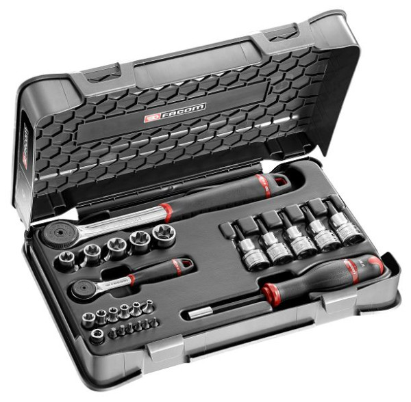 Facom Steckschlüssel-Set 1/4" 1/2", 26-teilig, RSX.427AP