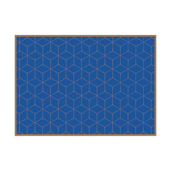 Showdown Displays Tischsets Hexagon Blau-Braun, PLM6GI14