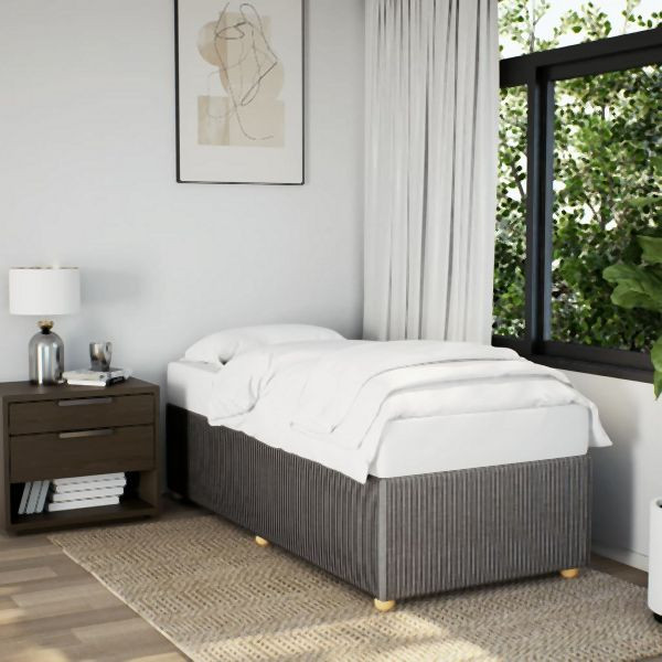 vidaXL Bettgestell ohne Matratze Taupe 100x200 cm Stoff, 3284918