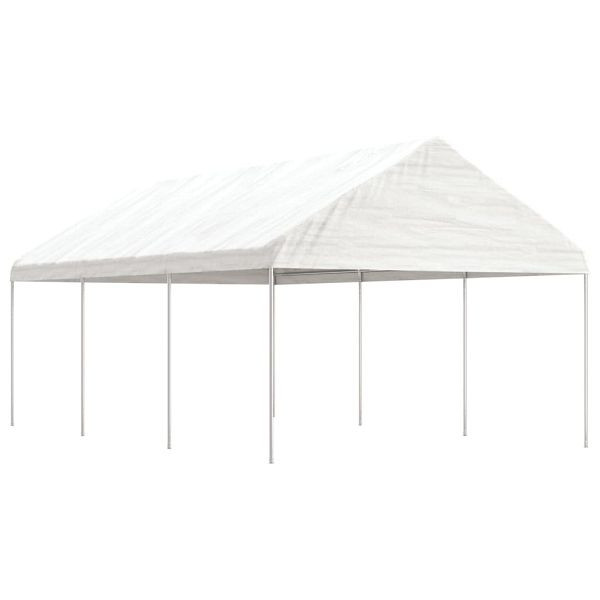 vidaXL Pavillon mit Dach Weiß 6,69 x 4,08 x 3,22 m Polyethylen, 3155511