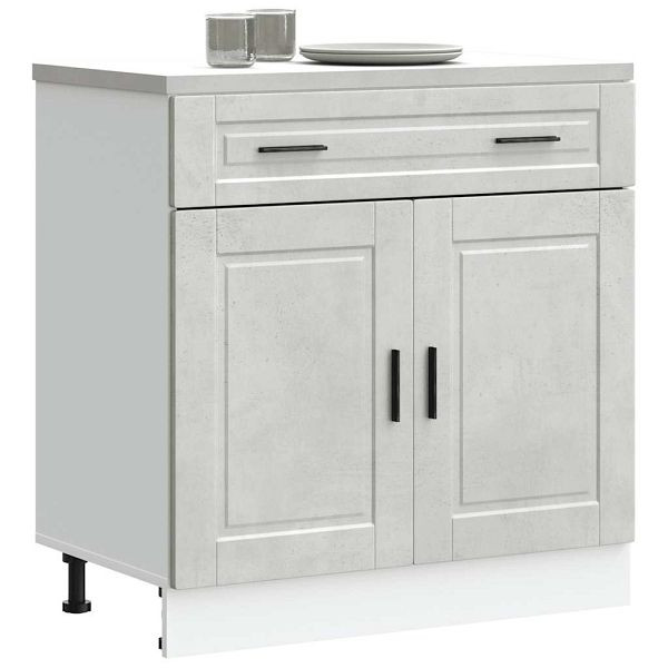 vidaXL Küchenunterschrank Porto Betongrau Holzwerkstoff, 853981