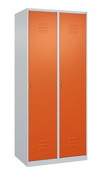 C+P Umkleidespind Classic PLUS mit Mitteltrennwand, 2 Abteile, 1850x800x500mm, 7035/2004, Zylinderschlösser, 080000-22F S10031