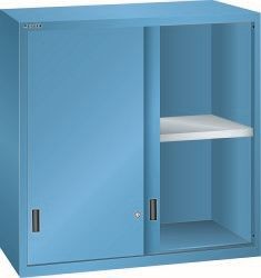 LISTA Aufsatzschrank 54x27E (BxTxH) 1023x572x1000mm KEY Lock, Lichtblau, Schiebetür, Vollblechtür, 62.644.010