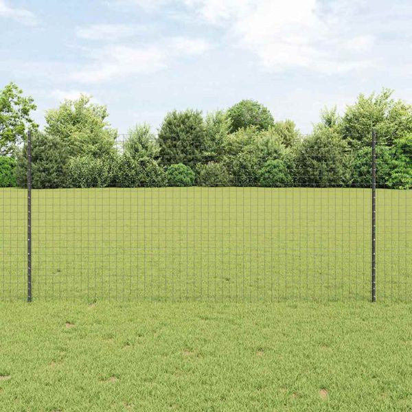 vidaXL Zaunpfosten 11 pcs Grau 120 cm Stahl, 42006283