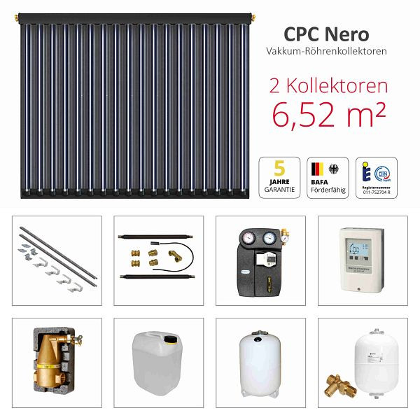 Solarbayer CPC NERO Solarpaket 2 - Ziegel, Gesamtfläche Brutto: 6,52 m², 410102001