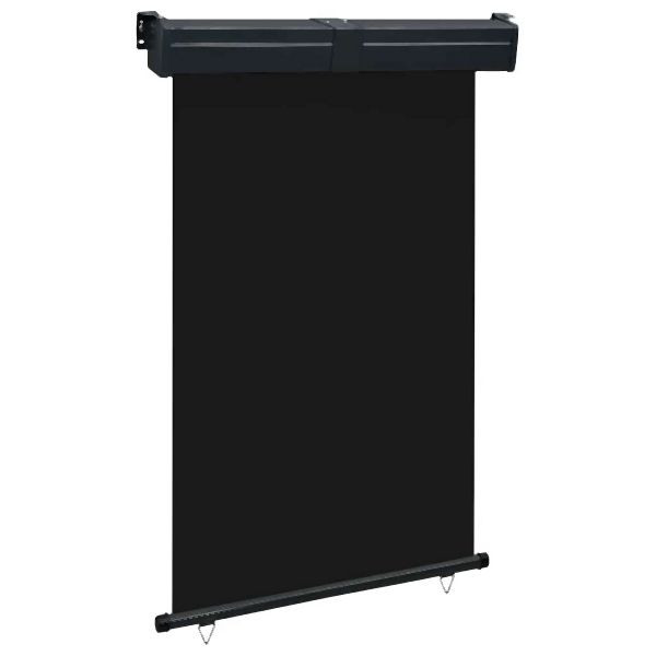 vidaXL Balkon-Seitenmarkise 125x250 cm Abmessung Schwarz, 48418