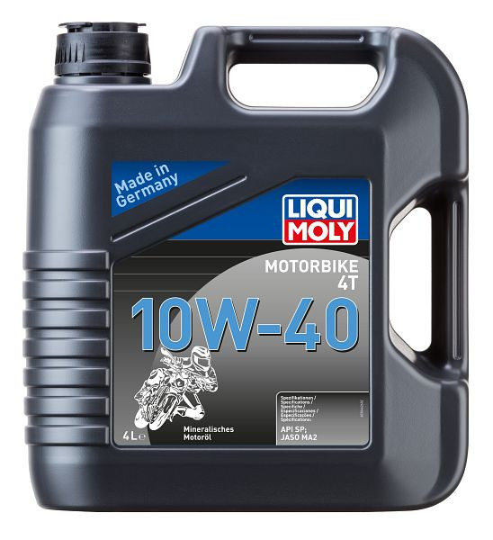 LIQUI MOLY Motoröl Motorbike 4T 10W-40, Kanister Kunststoff, VE: 4 Liter, 3046