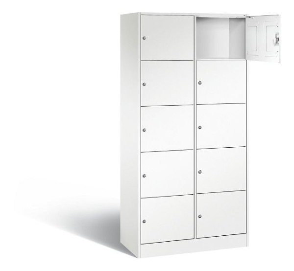 C+P Schließfachschrank Serie 8070, H1950xB900xT480mm, Farbe: Verkehrsweiß, 82700-20 S10386