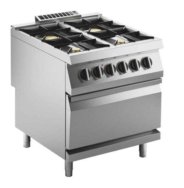 KBS Gas-Herd 4 Brenner 27 kW mit Elektro-Ofen 6kW, 10531401