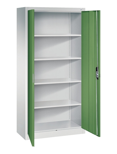 C+P Büroschrank Acurado, H1950xB930xT400mm, 7035/6011, 9260-000 S12053