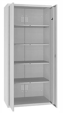 Eurobox Geräteschrank/Putzmittelschrank, 1 Abteil, 5 Fächer, 1.800 x 600 x 500 mm, 0990-000060